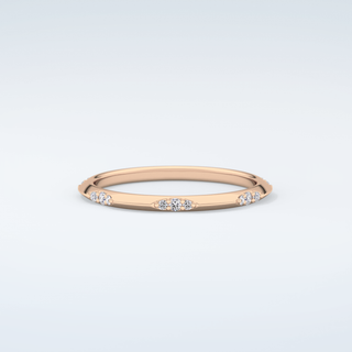 0.09 TCW Round Shaped Moissanite Wedding Band 9