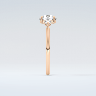 1.5 CT Round Cut Three Stone Moissanite Engagement Ring 11