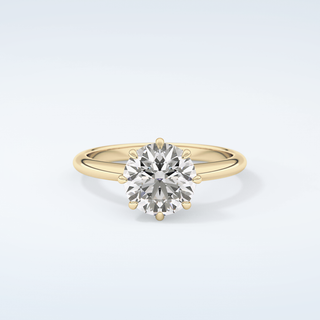 2.0 CT Round Cut Solitaire Moissanite Engagement Ring 1