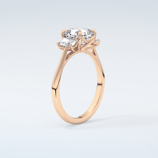 2.0 CT Cushion Cut Three Stone Moissanite Engagement Ring 12