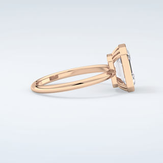 2.0 CT Emerald Cut Bezel Solitaire Moissanite Engagement Ring 10