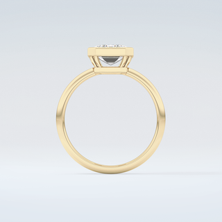 2.0 CT Emerald Cut Bezel Solitaire Moissanite Engagement Ring 2