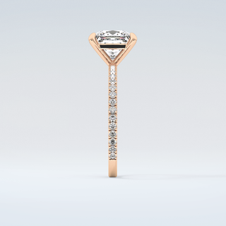 2.0 CT Princess Cut Pave Moissanite Engagement Ring 11