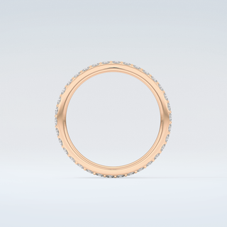 0.74 TCW Round Shaped Moissanite Wedding Band 8