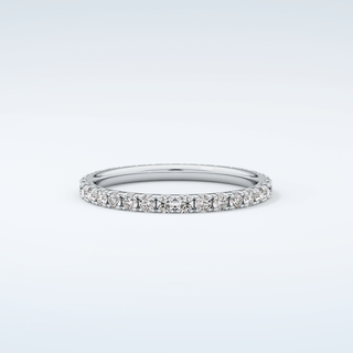 0.74 TCW Round Shaped Moissanite Wedding Band 13