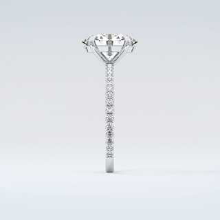 2.0 CT Oval Cut Pave Moissanite Engagement Ring 17