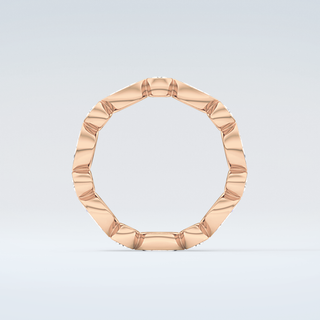 0.98 TCW Round & Marquise Shaped Moissanite Wedding Band 8