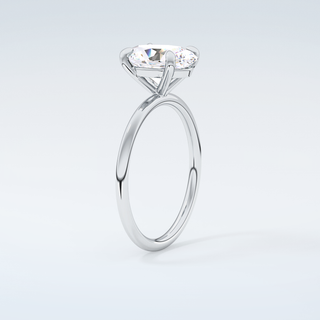 2.0 CT Oval Cut Solitaire Moissanite Engagement Ring 18