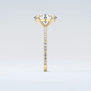 2.0 CT Oval Cut Pave Moissanite Engagement Ring 5