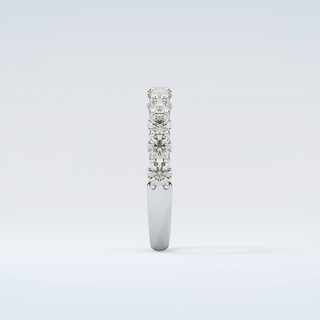 1.1 TCW Round Shaped Moissanite Wedding Band 17