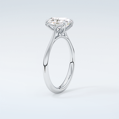 1.5 CT Oval Cut Solitaire Style Moissanite Engagement Ring