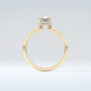 2.0 CT Radiant Cut Hidden Halo Moissanite Engagement Ring 2