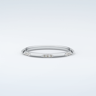 0.09 TCW Round Shaped Moissanite Wedding Band 16