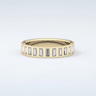 0.44 TCW Baguette Shaped Moissanite Wedding Band 4
