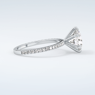 2.0 CT Round Cut Pave Moissanite Engagement Ring 16