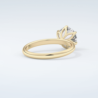 1.5 CT Round Cut Solitaire Moissanite Engagement Ring 3