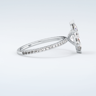 1.5 CT Marquise Cut Pave Moissanite Engagement Ring 16