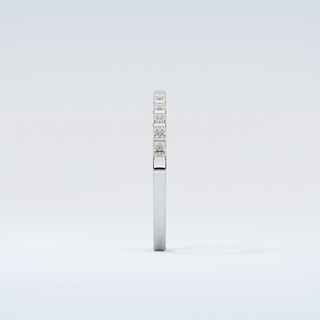 0.54 TCW Princess Shaped Moissanite Wedding Band 17