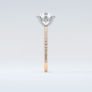 2.0 CT Round Cut Pave & Hidden Stone Moissanite Engagement Ring 11