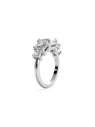 2 CT Round Three Stones Lab Grown Diamond Engagement Ring