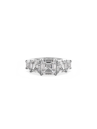2 CT Round Three Stones Lab Grown Diamond Engagement Ring