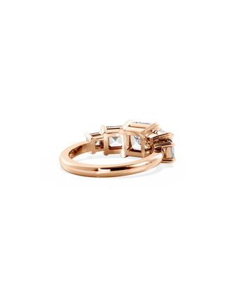 2 CT Round Three Stones Lab Grown Diamond Engagement Ring