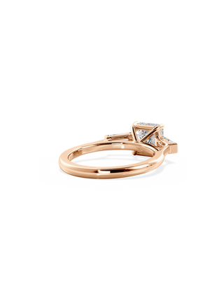 2 CT Round Three Stones Lab Grown Diamond Engagement Ring