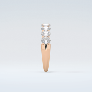 1.35 TCW Oval Shaped Moissanite Wedding Band 11