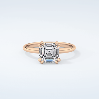 2.0 CT Asscher Cut Solitaire Moissanite Engagement Ring 7