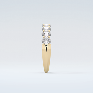 1.35 TCW Oval Shaped Moissanite Wedding Band 5