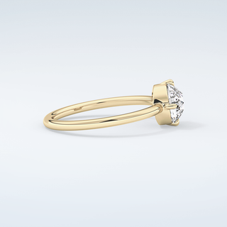 1.0 CT Round Cut Solitaire Moissanite Engagement Ring 4