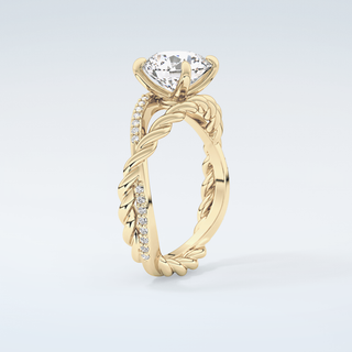 2.0 CT Round Cut Split Shank Moissanite Engagement Ring 6