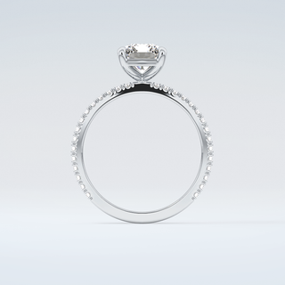 2.0 CT Radiant Cut Pave Moissanite Engagement Ring 14