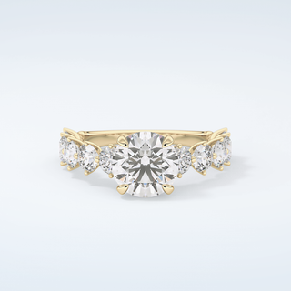 2.0 CT Round Cut Pave Moissanite Engagement Ring 1