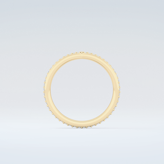 0.74 TCW Round Cut V Shaped Moissanite Wedding Band 2