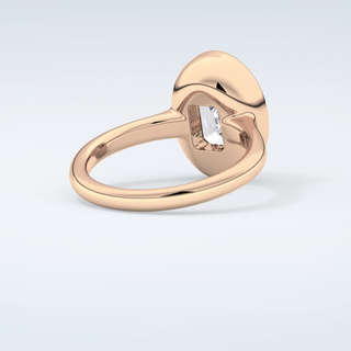 2.0 CT Emerald Cut Solitaire Bezel Moissanite Engagement Ring 9