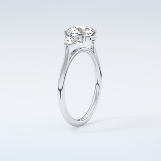 1.5 CT Round Cut Three Stone Moissanite Engagement Ring 18