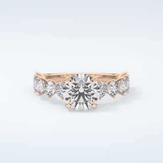 2.0 CT Round Cut Pave Moissanite Engagement Ring 7