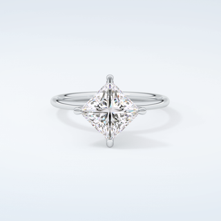 2.0 CT Princess Cut Solitaire Moissanite Engagement Ring 13