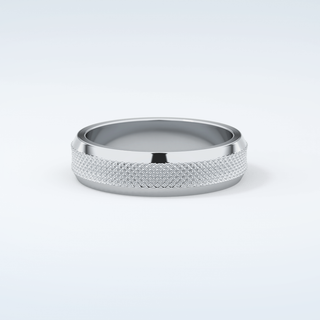 Textured Moissanite Wedding Band 13