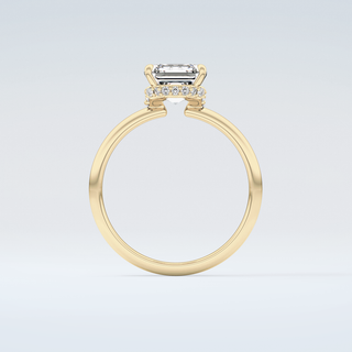 2.0 CT Asscher Cut Hidden Halo Moissanite Engagement Ring 2