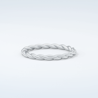 Sleek Simplicity Twisted Shank Wedding Band 13