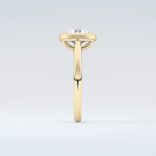 1.0 CT Round Cut Bezel Style Moissanite Engagement Ring 5