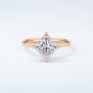 2.0 CT  Princess Cut Hidden Halo Moissanite Engagement Ring 7