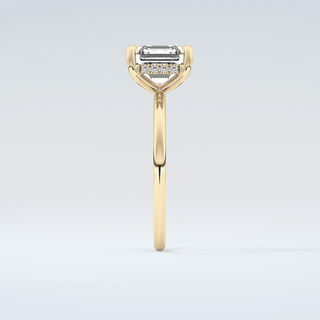 2.0 CT Asscher Cut Hidden Halo Moissanite Engagement Ring 5