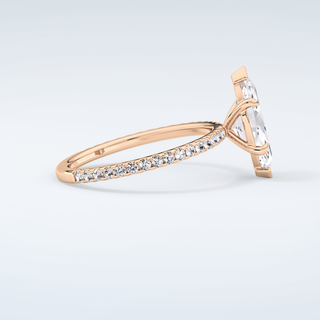 1.5 CT Marquise Cut Pave Moissanite Engagement Ring 10