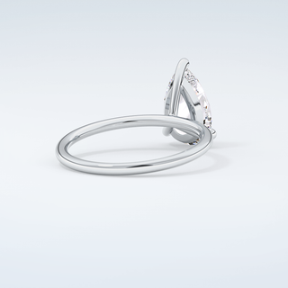 2.0 CT Pear Cut Solitaire Moissanite Engagement Ring 15