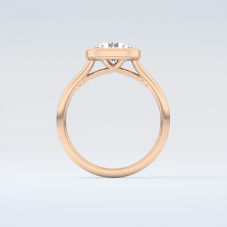 1.0 CT Round Cut Bezel Style Moissanite Engagement Ring 8