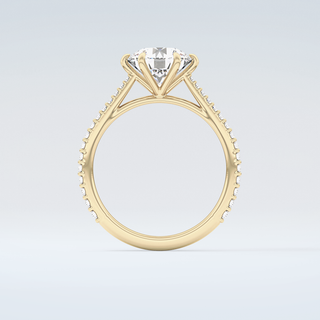 2.0 CT Round Cut Pave Moissanite Engagement Ring 2