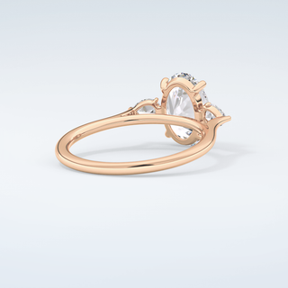 2.0 CT Oval Cut Three Stone Moissanite Engagement Ring 9